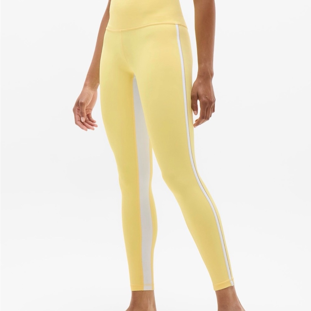 Athleta Yellow and White Leggings